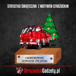 Statuetka świąteczna z motywem strażackim 11cmx14cm